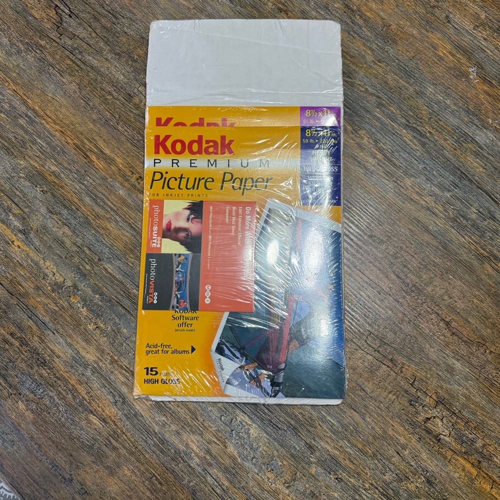 Kodak Premium Picture Paper with Vibrant Yellow and Red